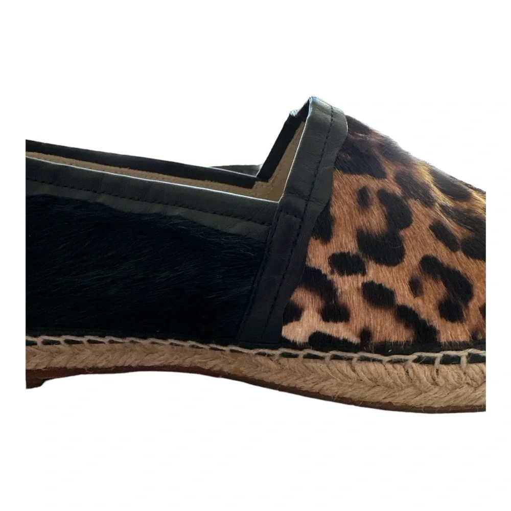 Dolce & Gabbana Women's Flats Leopard-print fabric Espadrilles Sz. 11